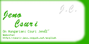 jeno csuri business card